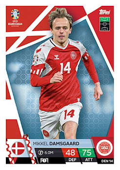 Mikkel Damsgaard Denmark Topps Match Attax EURO 2024 #DEN14
